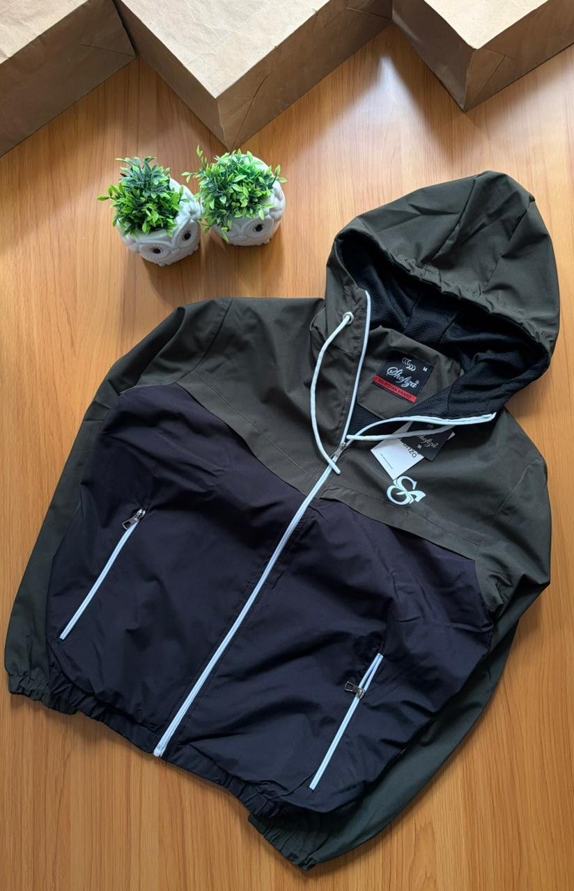 olive green Winchester jacket with black colour combinations